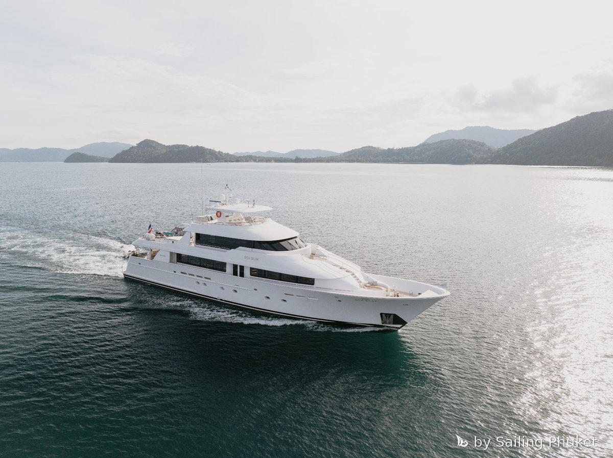 130ft Sea Bear on a private charter around Phuket's islands