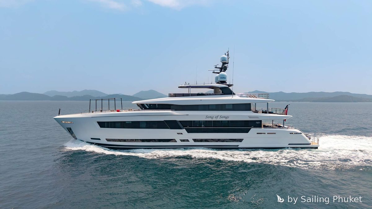 139ft Song of Songs on a private charter around Phuket's islands