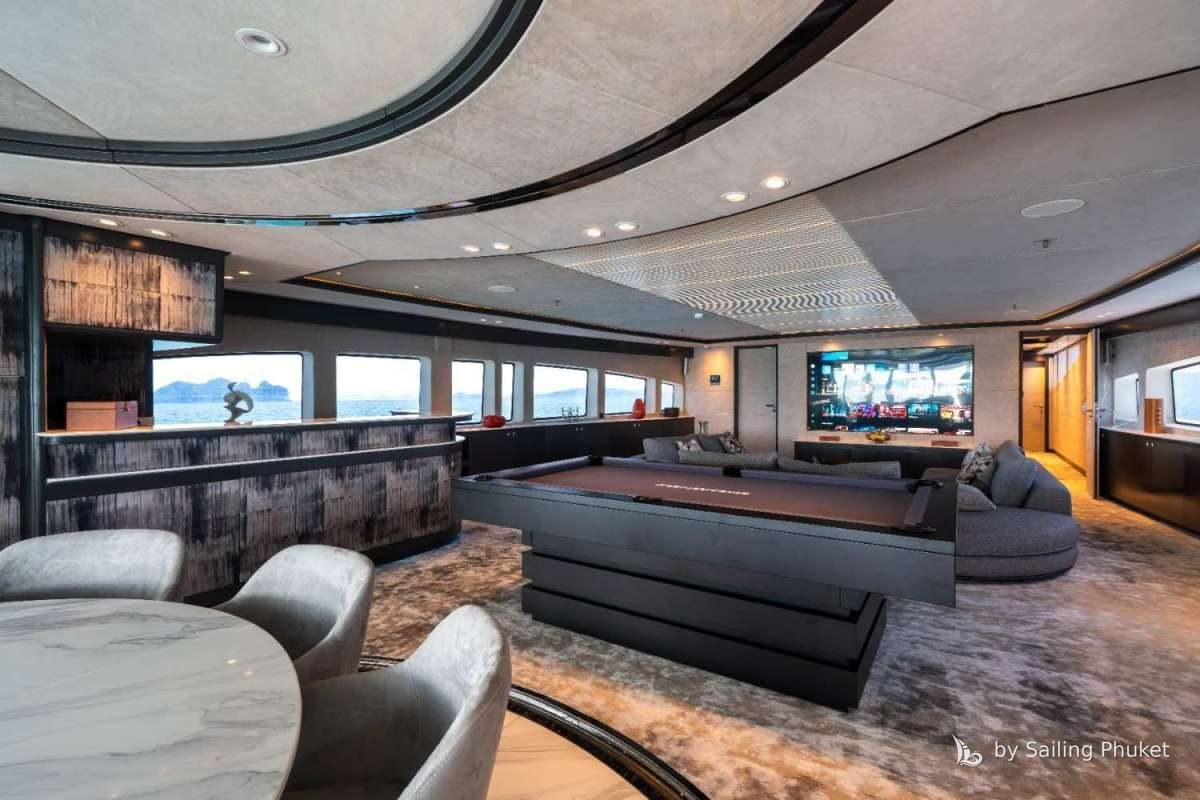 150ft Astondoa Yacht on a private charter around Phuket's islands