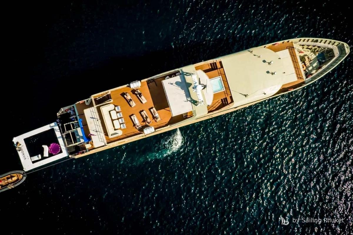 170ft Liveaboard Yacht on a private charter around Phuket's islands