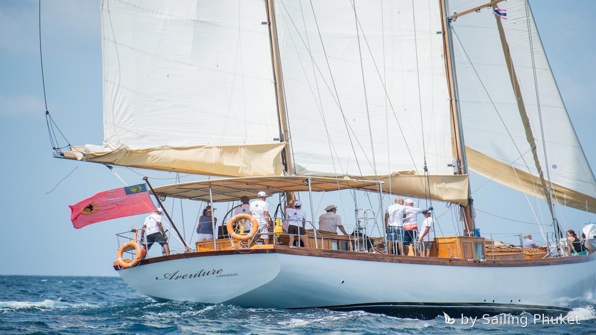 Aventure 95ft on a private charter around Phuket's islands