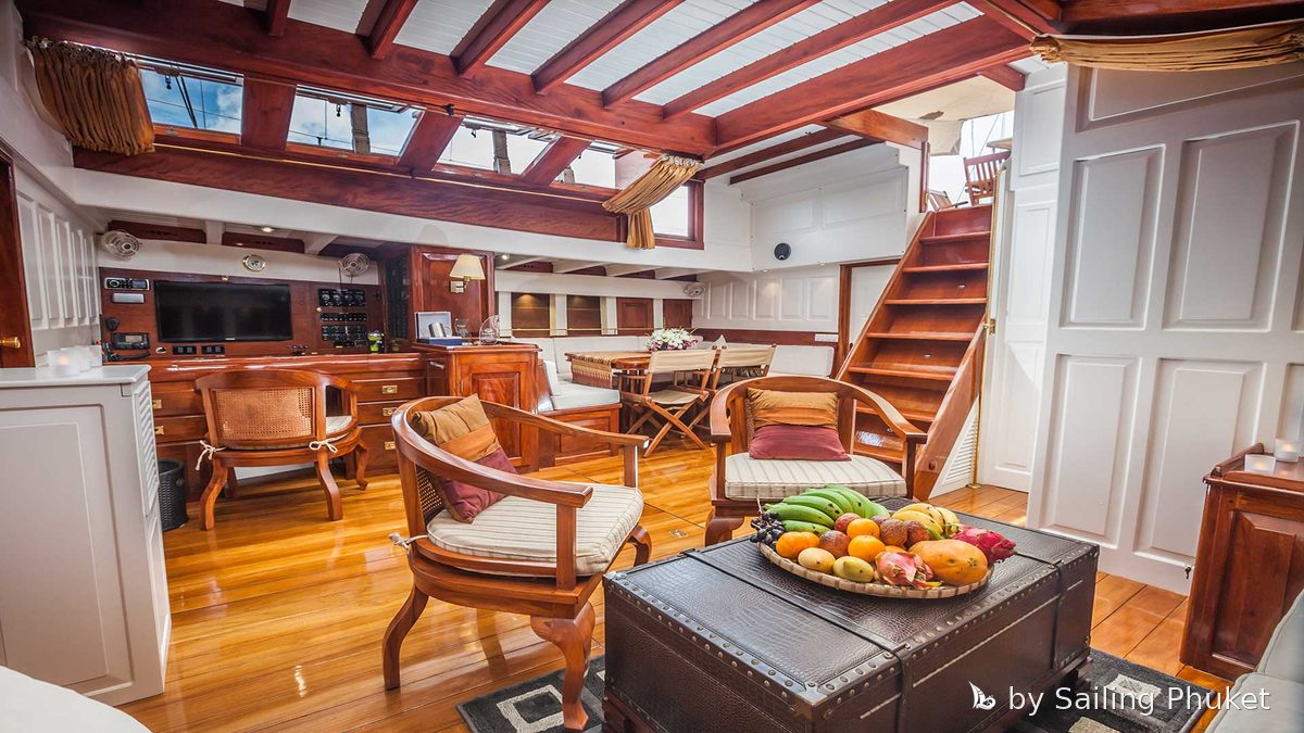 Aventure 95ft on a private charter around Phuket's islands