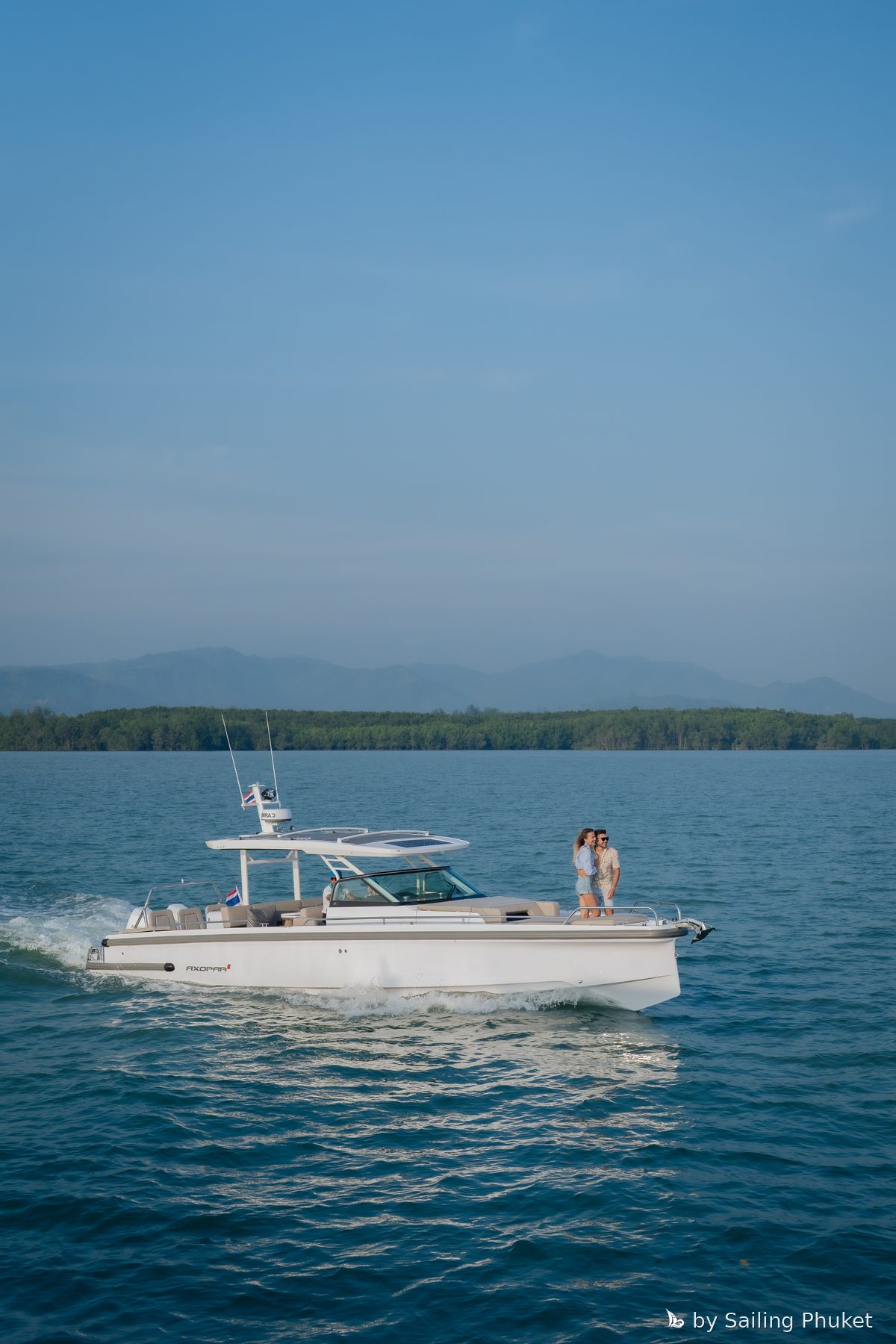 Axopar 37 LILA on a private charter around Phuket's islands