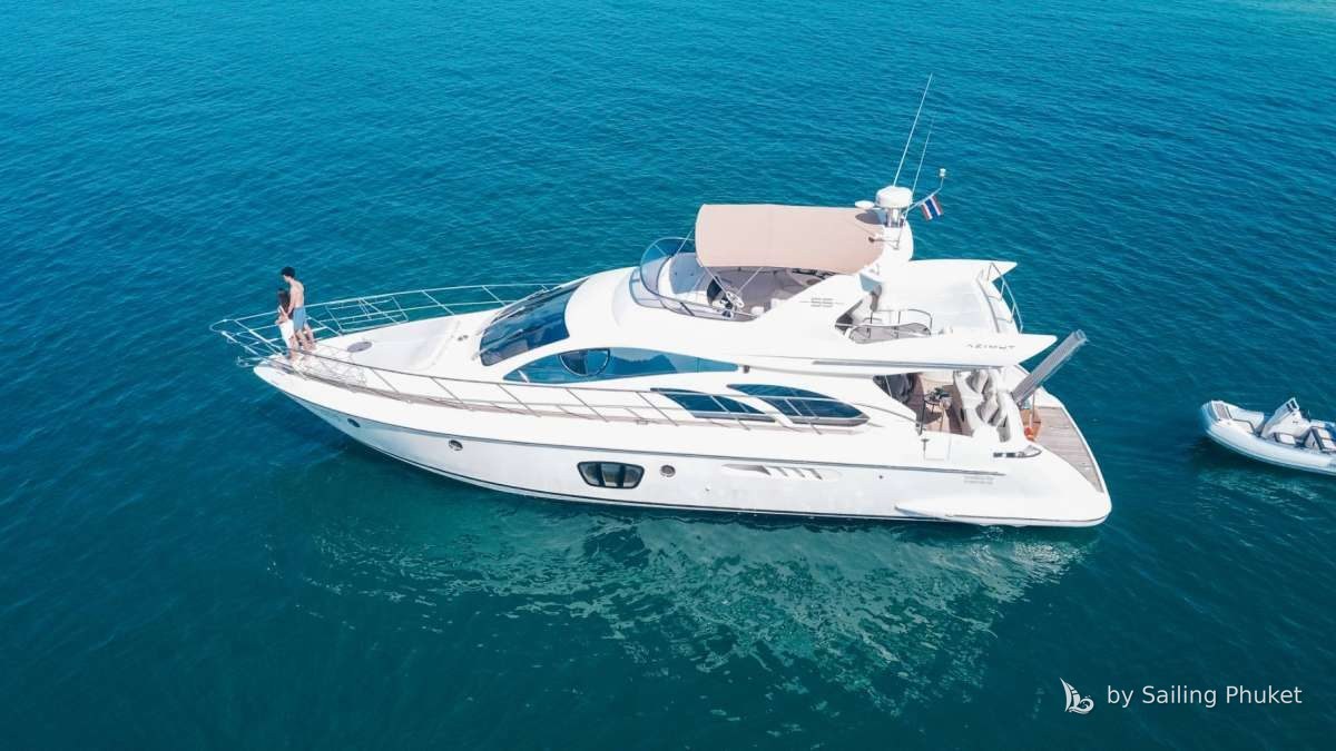 Azimut 55ft on a private charter around Phuket's islands