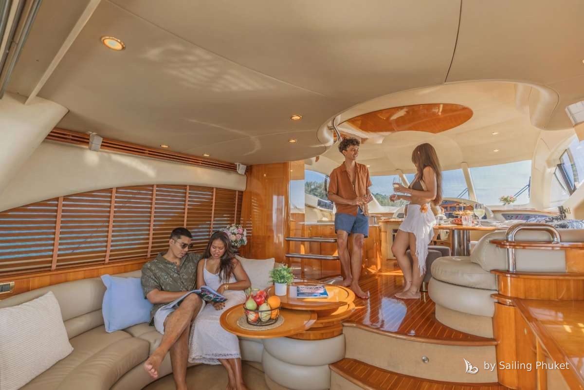 Azimut 55ft on a private charter around Phuket's islands