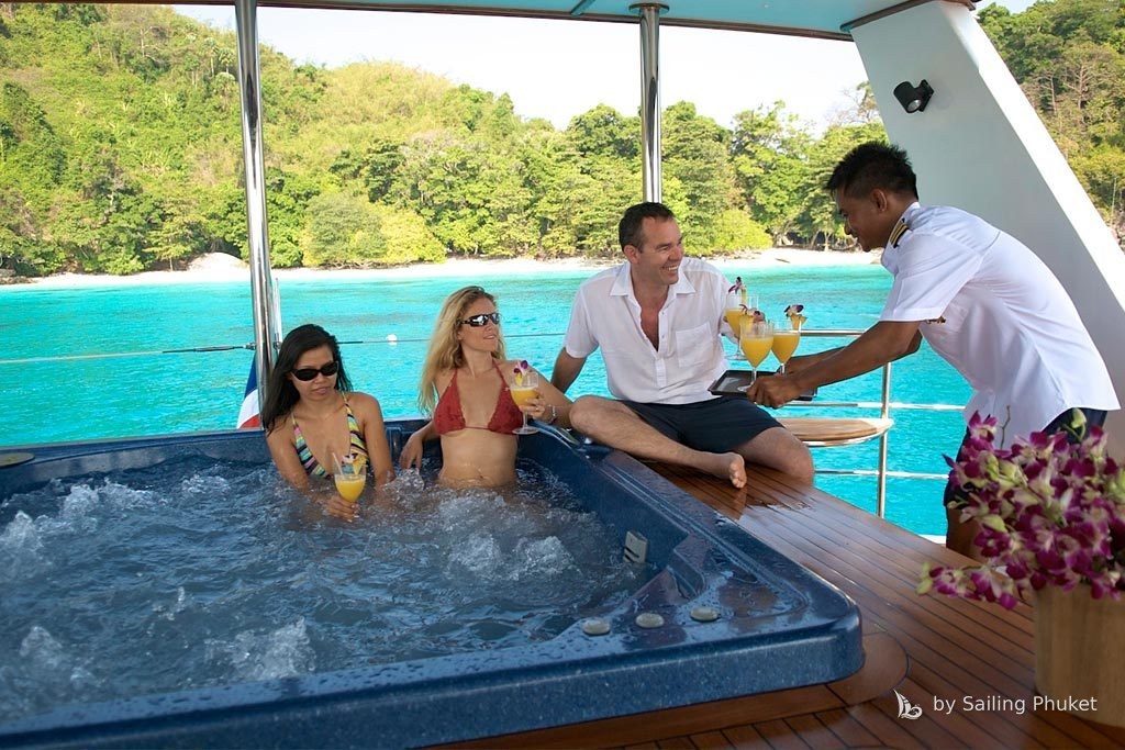Catamaran 70ft on a private charter around Phuket's islands