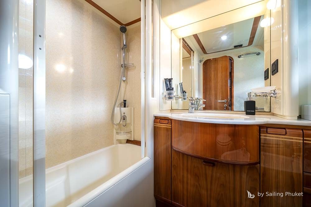 Ferretti 80ft on a private charter around Phuket's islands
