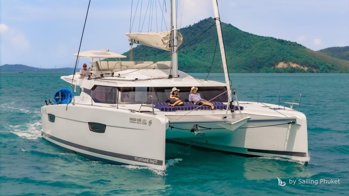 Fountaine Pajot 45ft on a private charter around Phuket's islands