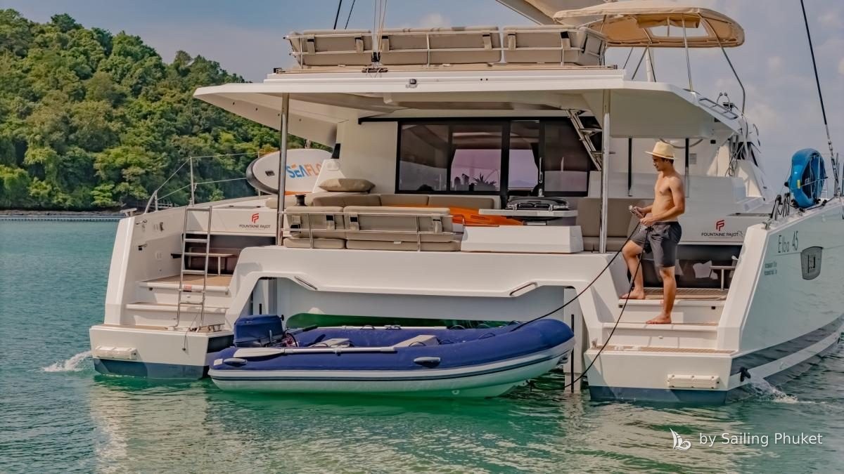 Fountaine Pajot 45ft on a private charter around Phuket's islands