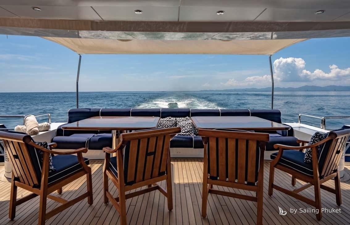 Heesen 129ft on a private charter around Phuket's islands