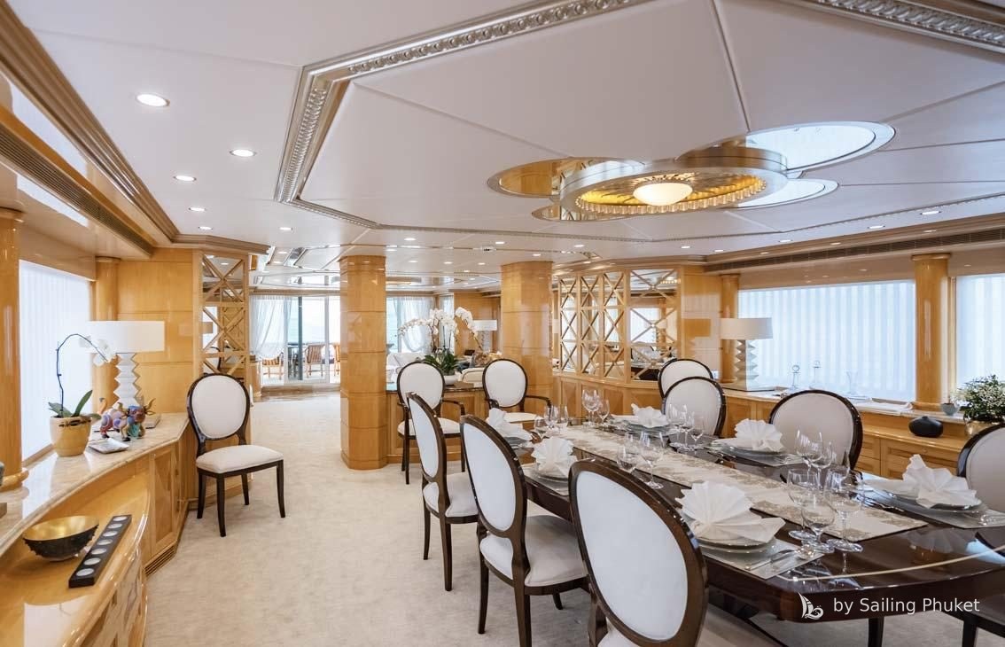 Heesen 129ft on a private charter around Phuket's islands