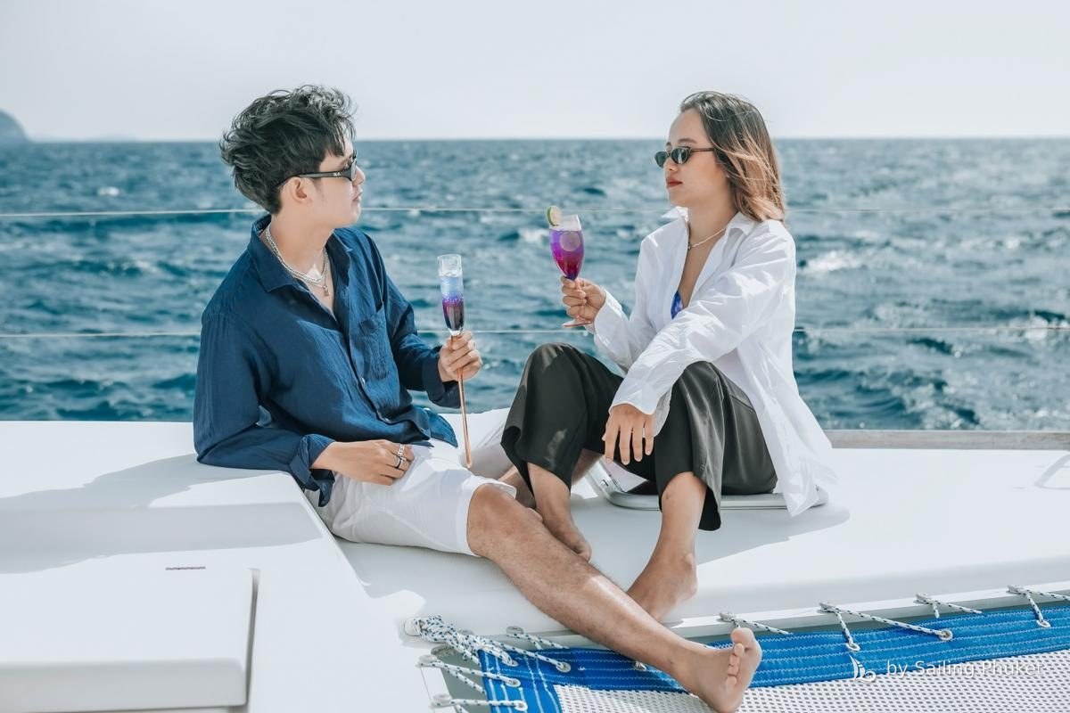 Lagoon 50ft on a private charter around Phuket's islands