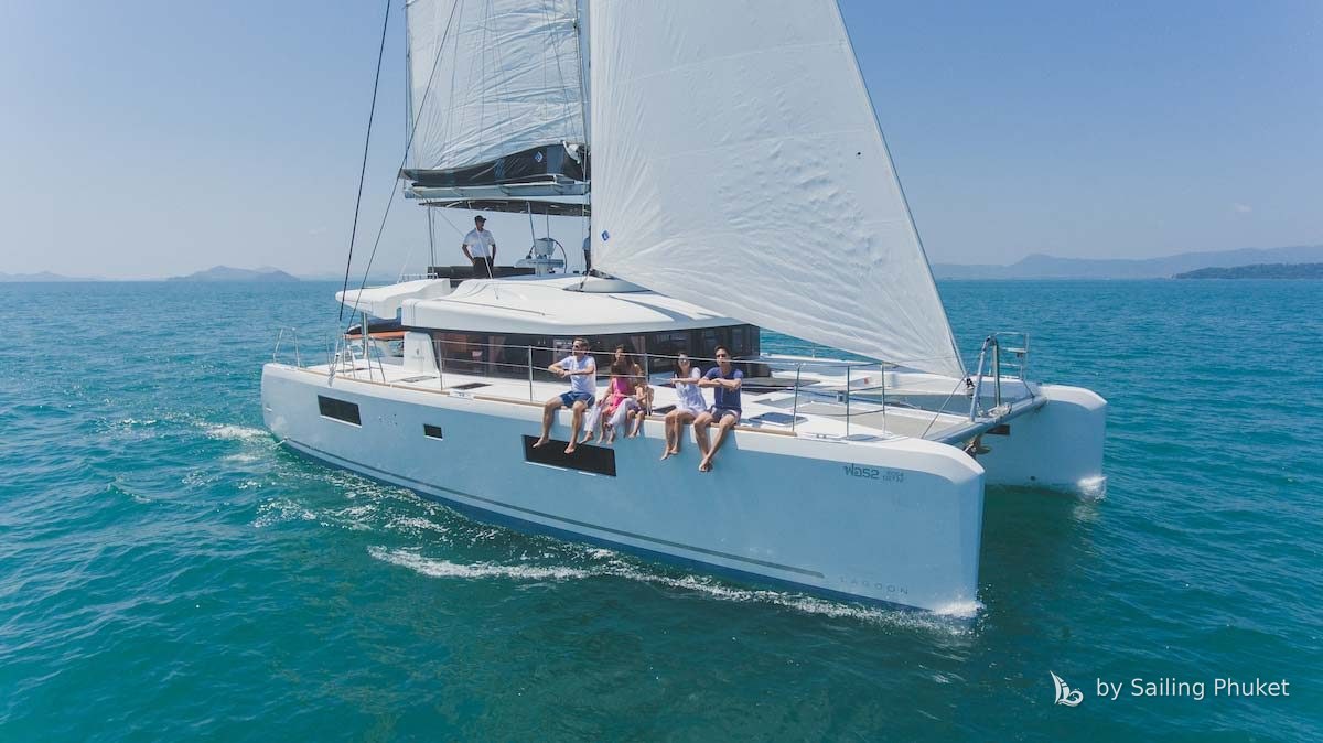 Lagoon 52ft on a private charter around Phuket's islands