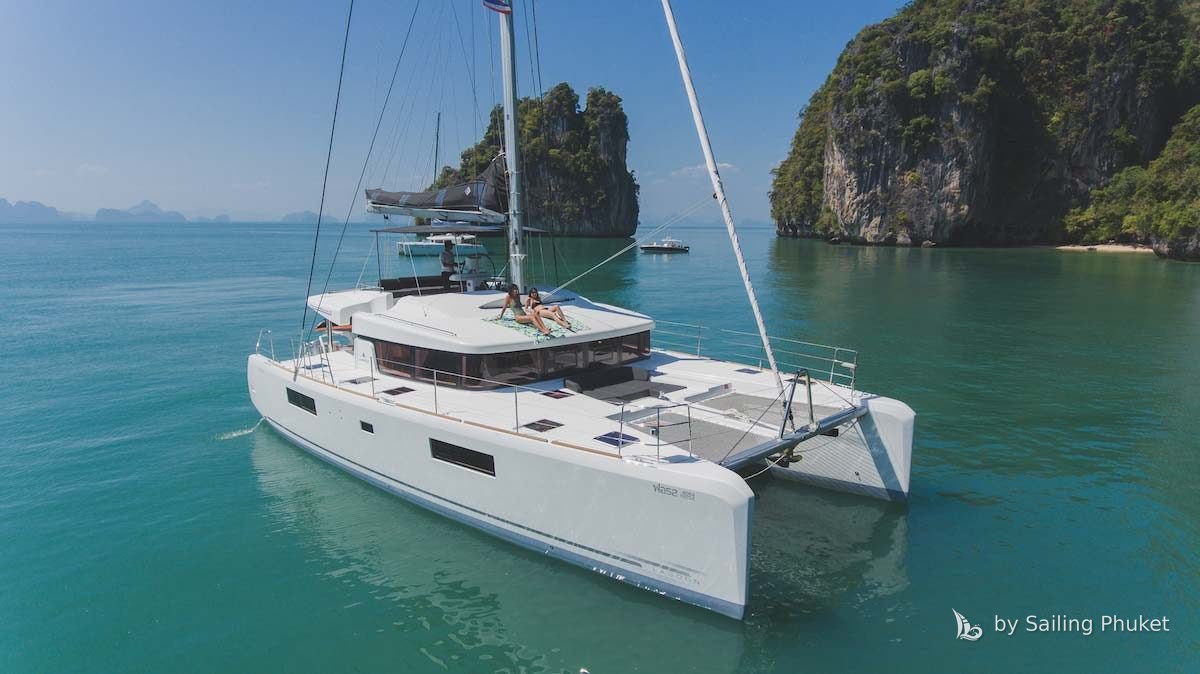 Lagoon 52ft on a private charter around Phuket's islands