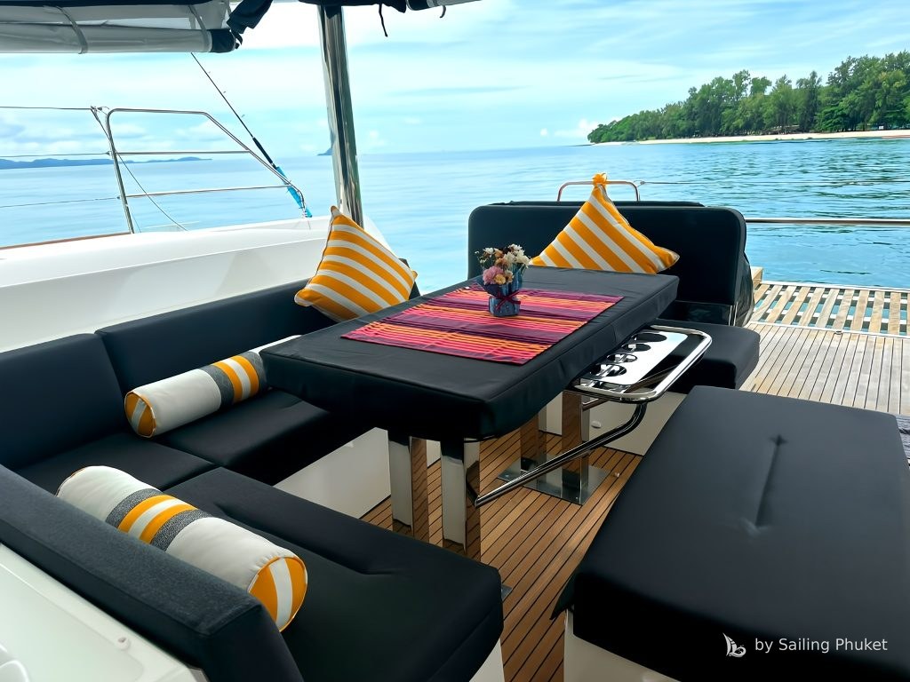 Lagoon 52ft on a private charter around Phuket's islands