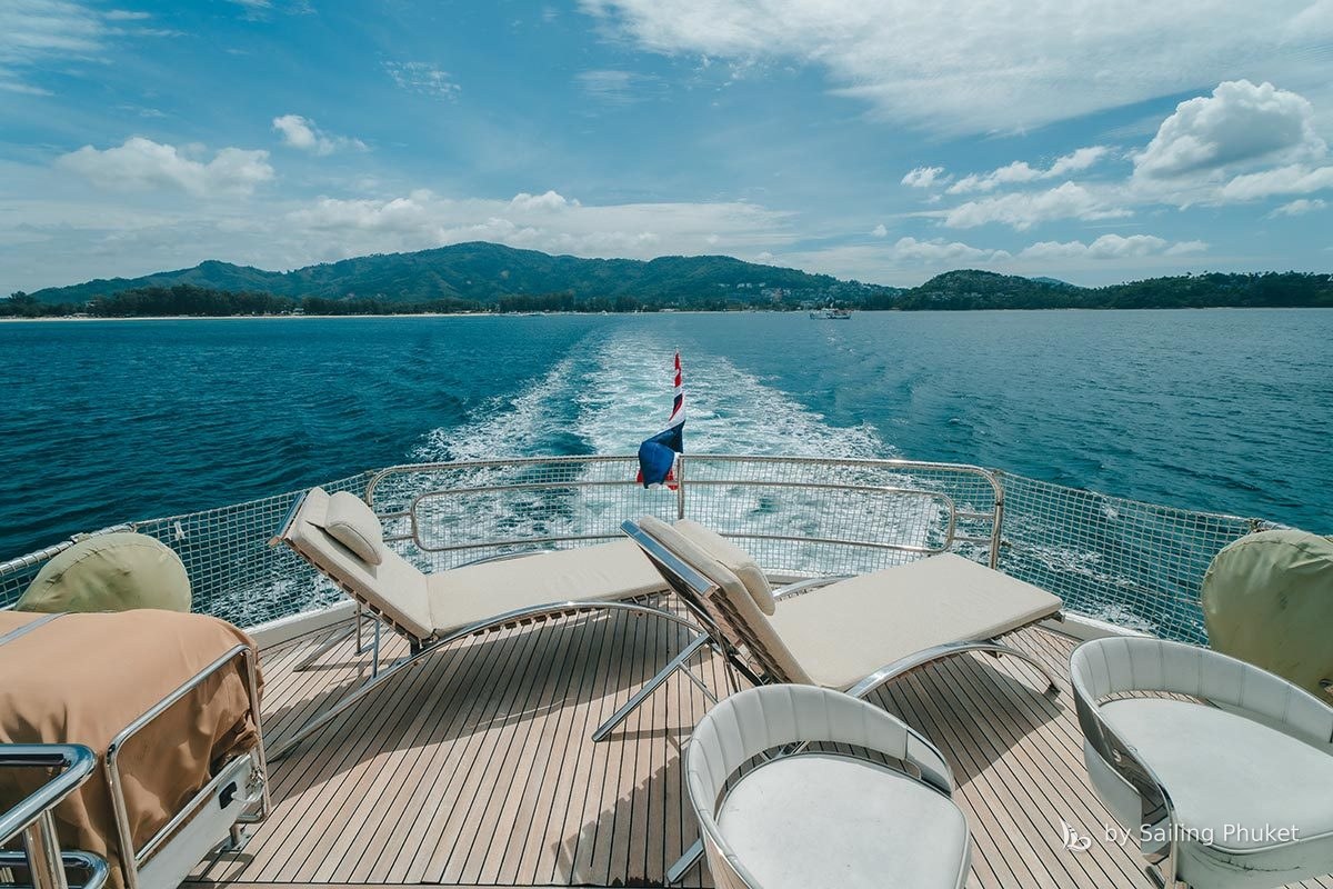 Monte Carlo 86ft on a private charter around Phuket's islands