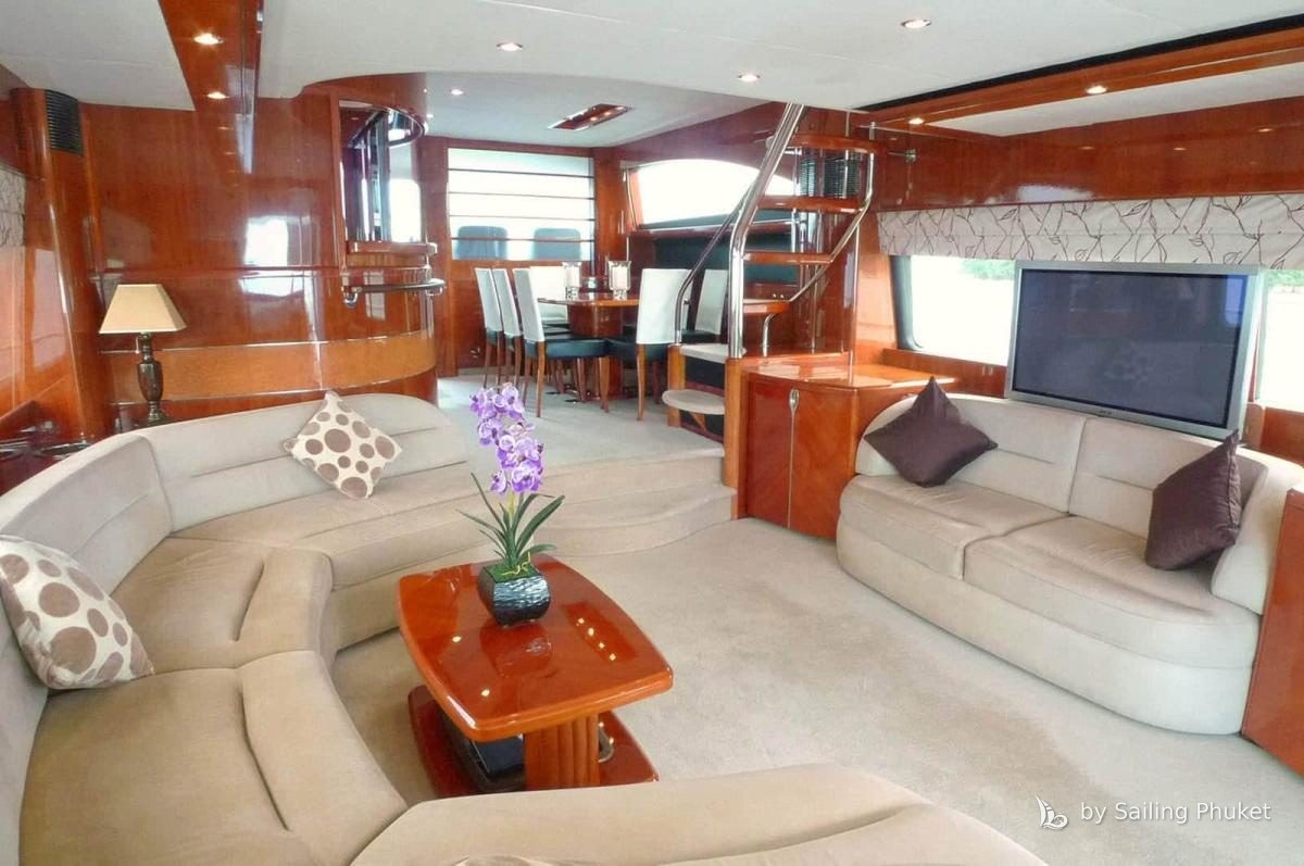 Princess 75ft on a private charter around Phuket's islands