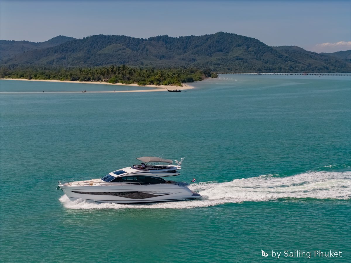 Princess S72 KATI S on a private charter around Phuket's islands