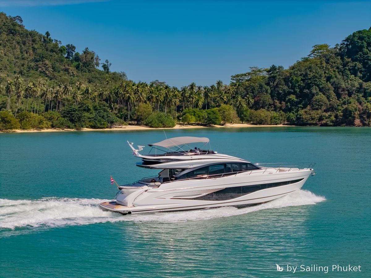 Princess S72 KATI S on a private charter around Phuket's islands