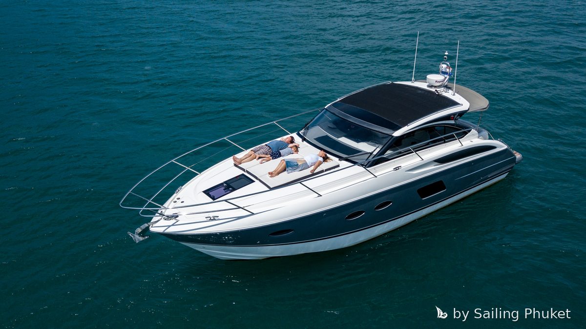 Princess V39 ANFIELD on a private charter around Phuket's islands