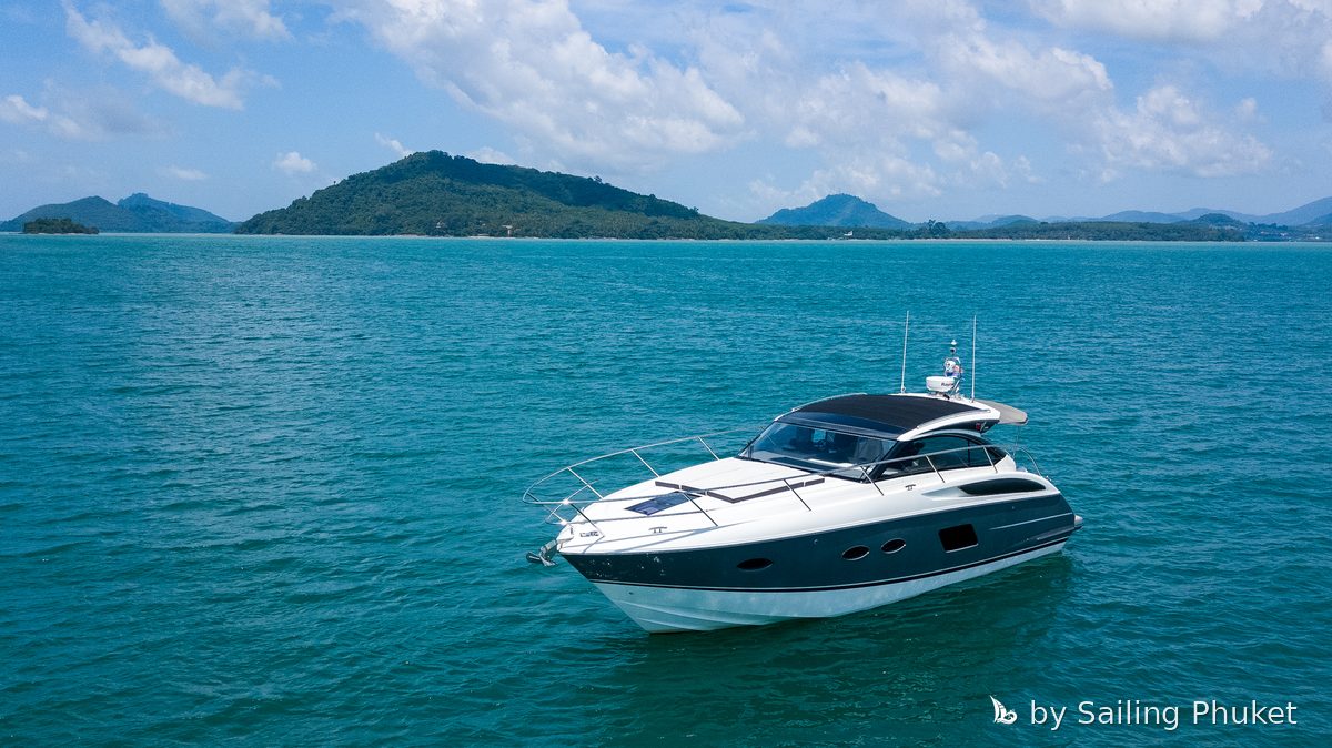 Princess V39 ANFIELD on a private charter around Phuket's islands