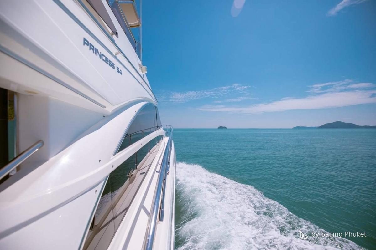 Princess 54ft on a private charter around Phuket's islands