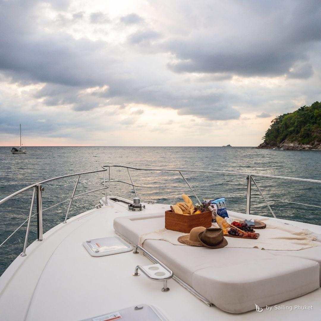 Riviera 58ft on a private charter around Phuket's islands