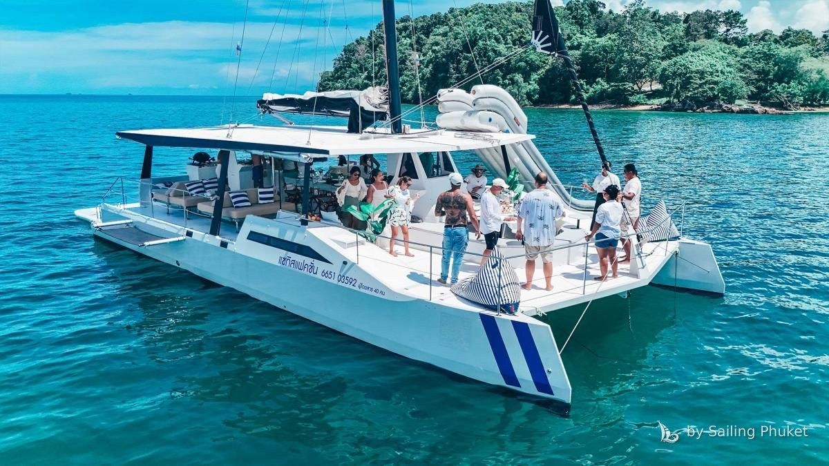55ft Satisfaction on a private charter around Phuket's islands