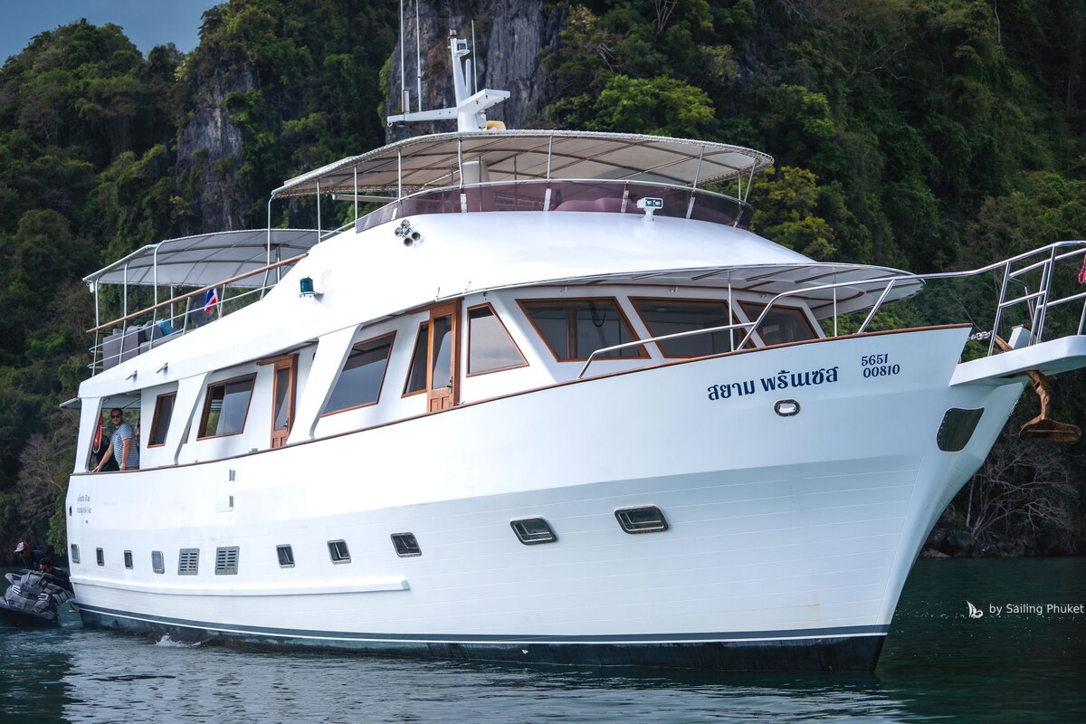 Siam Princess 70ft on a private charter around Phuket's islands