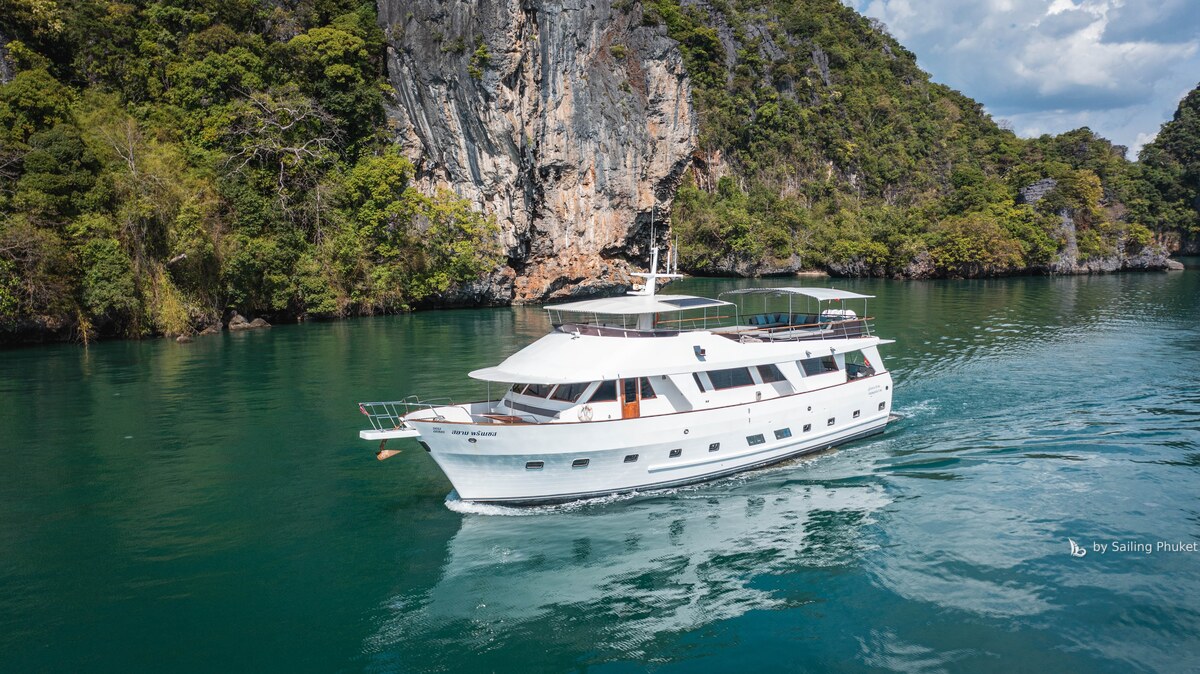 Siam Princess 70ft on a private charter around Phuket's islands