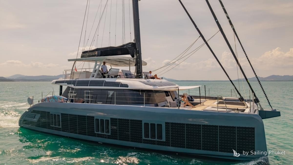 Sunreef 60 Eco E-Motion on a private charter around Phuket's islands