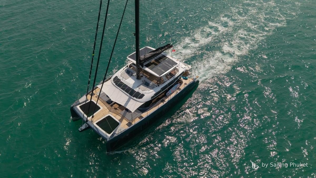Sunreef 60 Eco E-Motion on a private charter around Phuket's islands