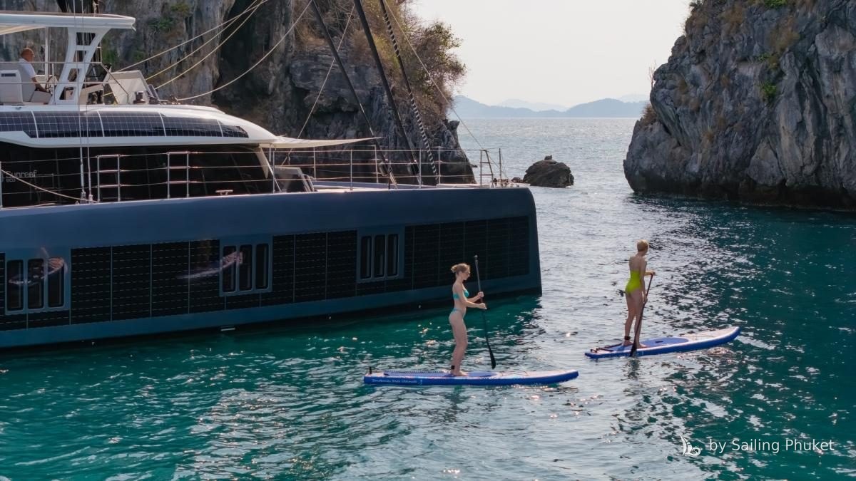 Sunreef 60 Eco E-Motion on a private charter around Phuket's islands