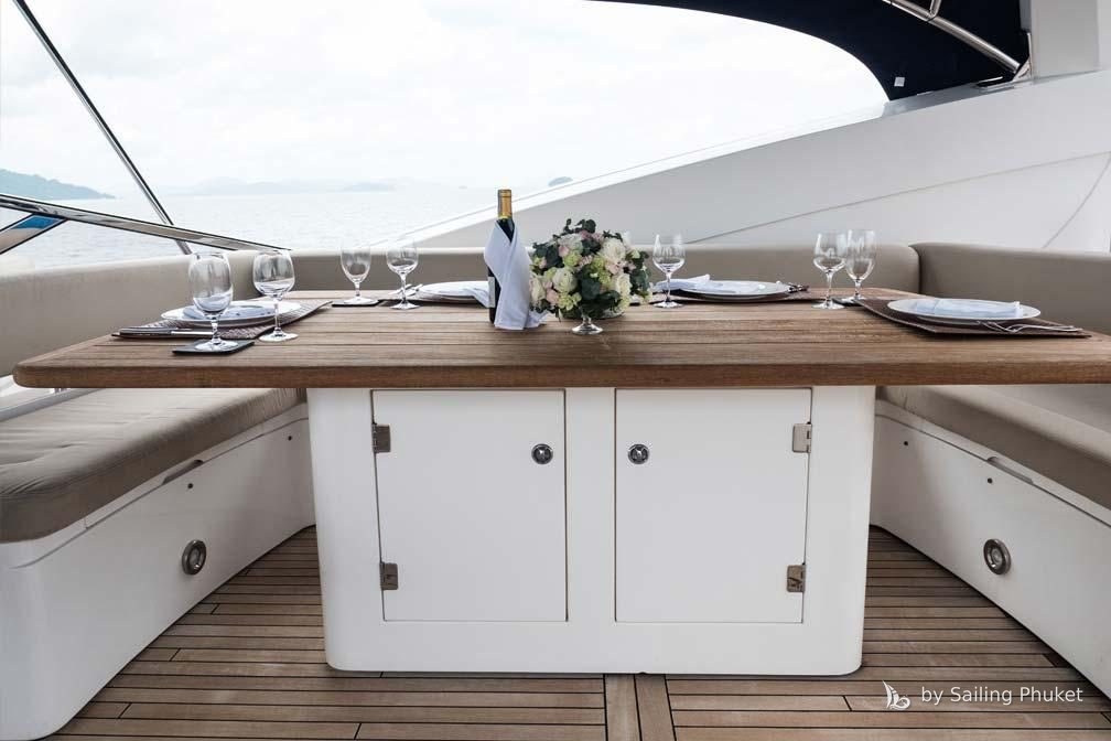 Sunseeker 90ft on a private charter around Phuket's islands