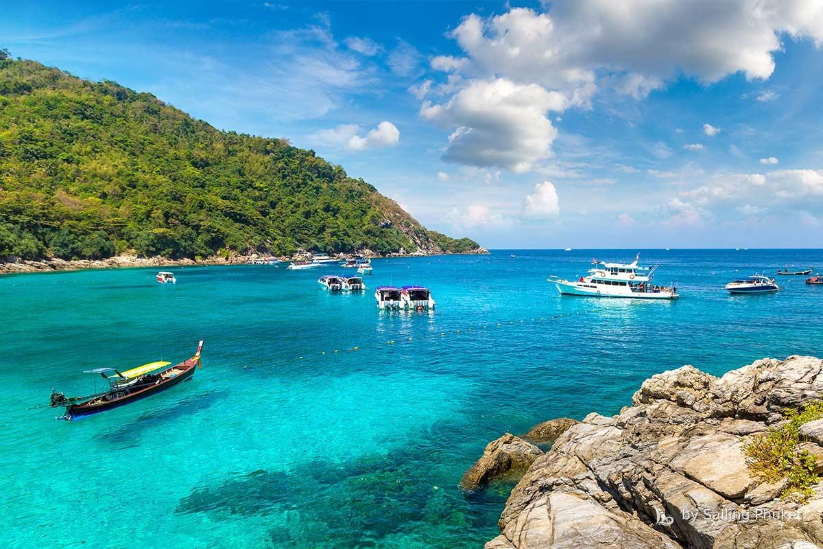 Turquoise bay in the Racha Islands