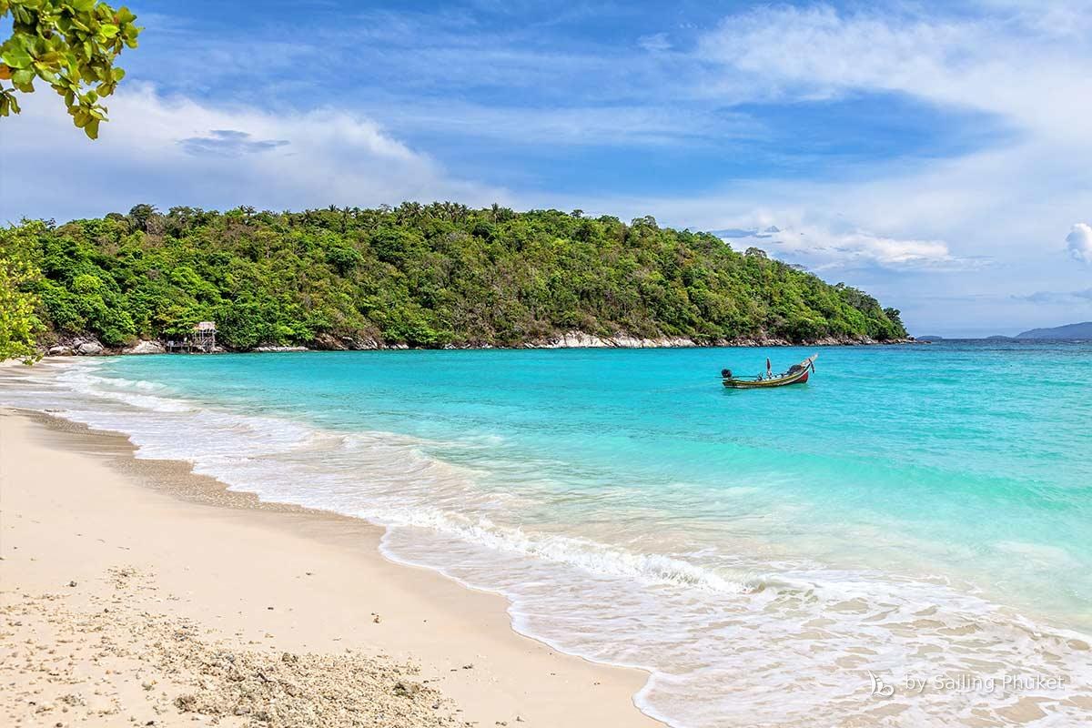 White sand beach bay, Racha Islands