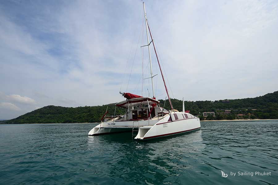 Full Steam anchored in a quiet bay